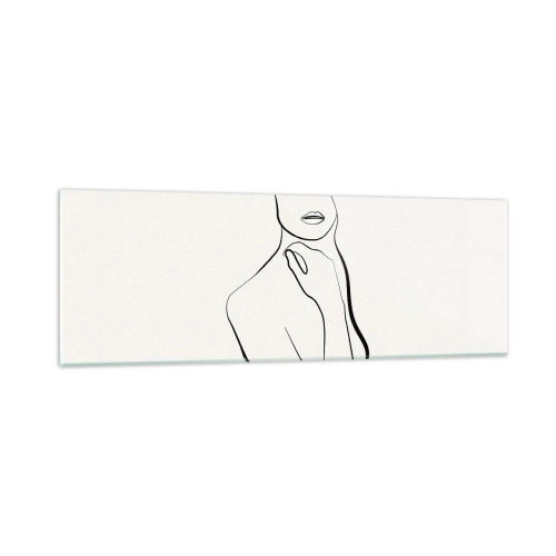 Glastavla - Bild på glas - Melankolins våg - 90x30 cm
