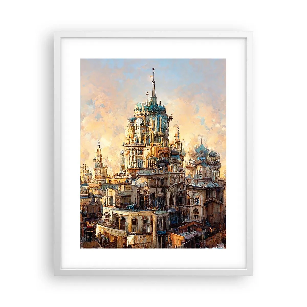 Affisch i vit ram - Städernas stad - 40x50 cm