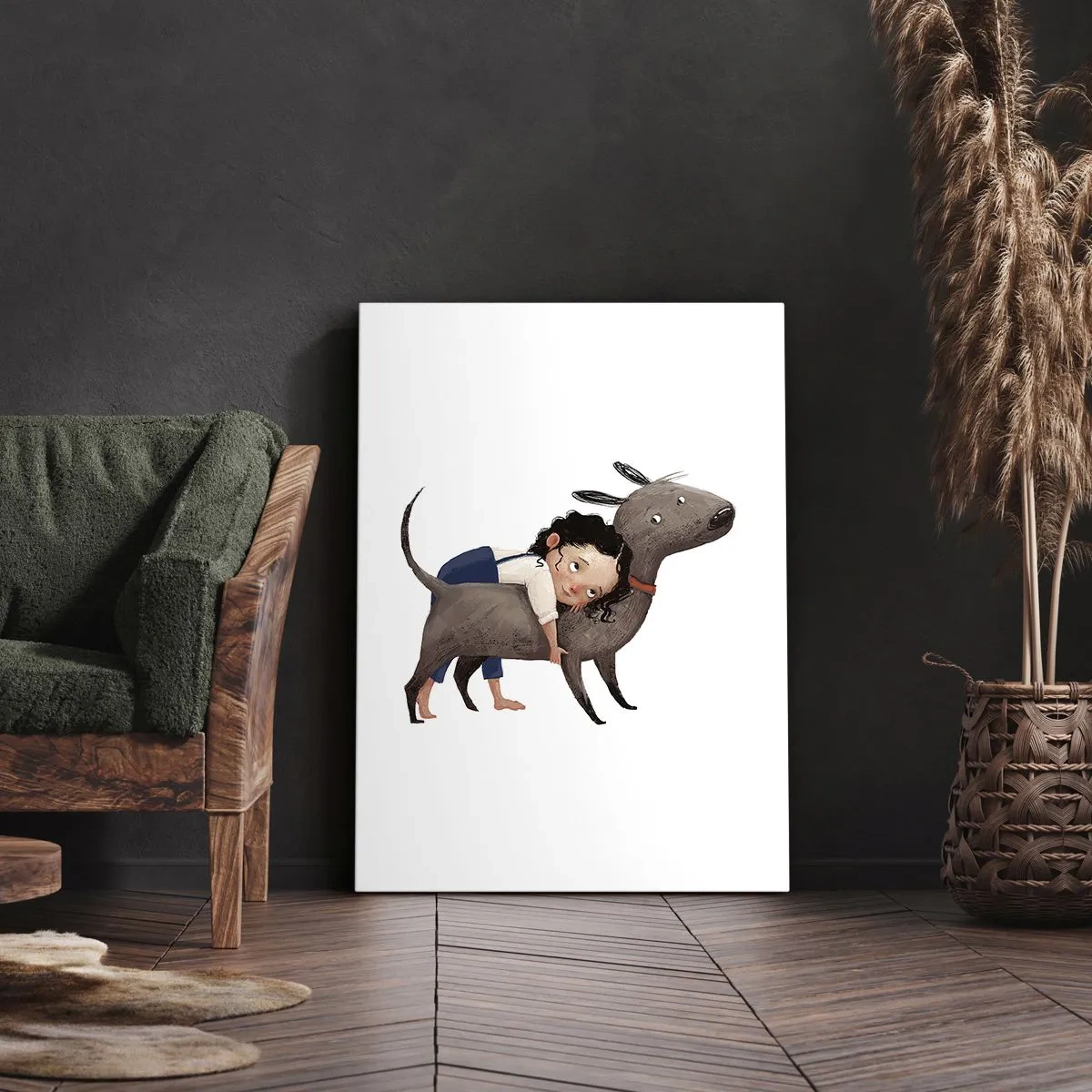 Canvastavla - Bild på duk - Bästa vänner - 50x70 cm