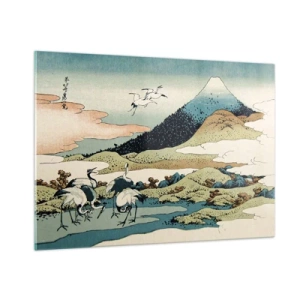 Glastavla - Bild på glas - I japansk anda - 100x70 cm