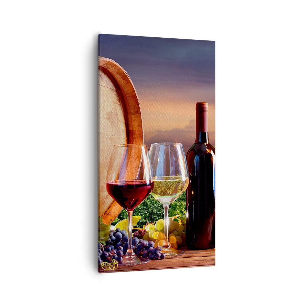 Canvastavla - Bild på duk - Här smakar livet - 55x100 cm