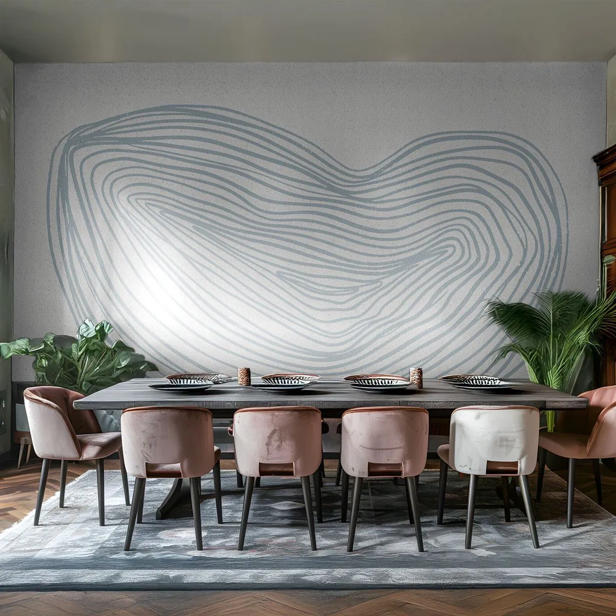 Fototapet Premium Canvas - Droppens leende - Minimalism, Boho, Bit - 300x210 cm