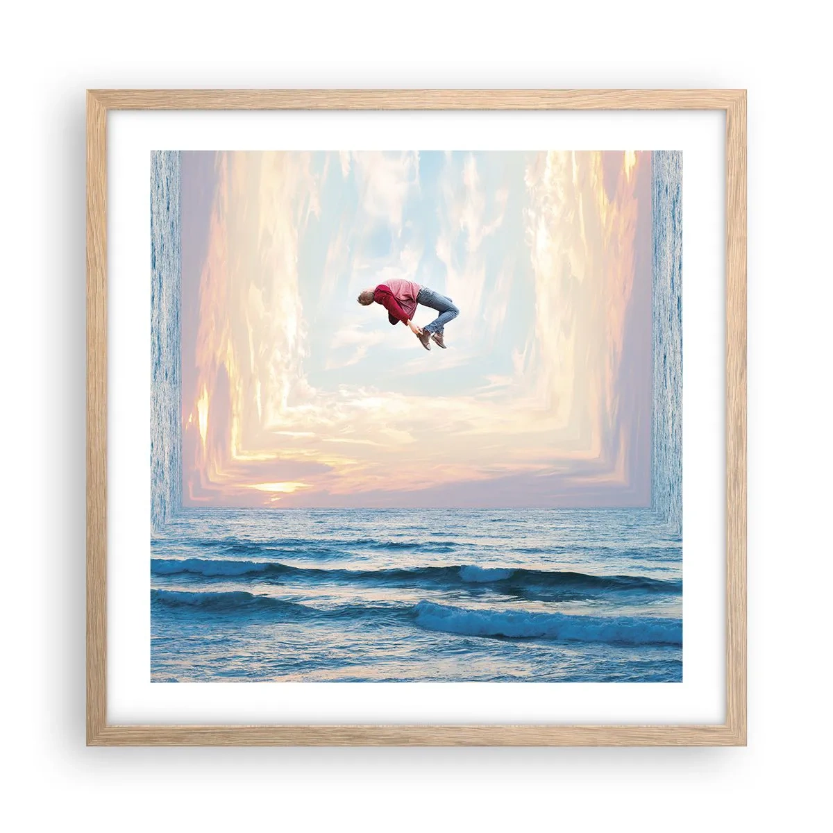 Affisch i ram av ljusek - Till en annan dimension - 50x50 cm