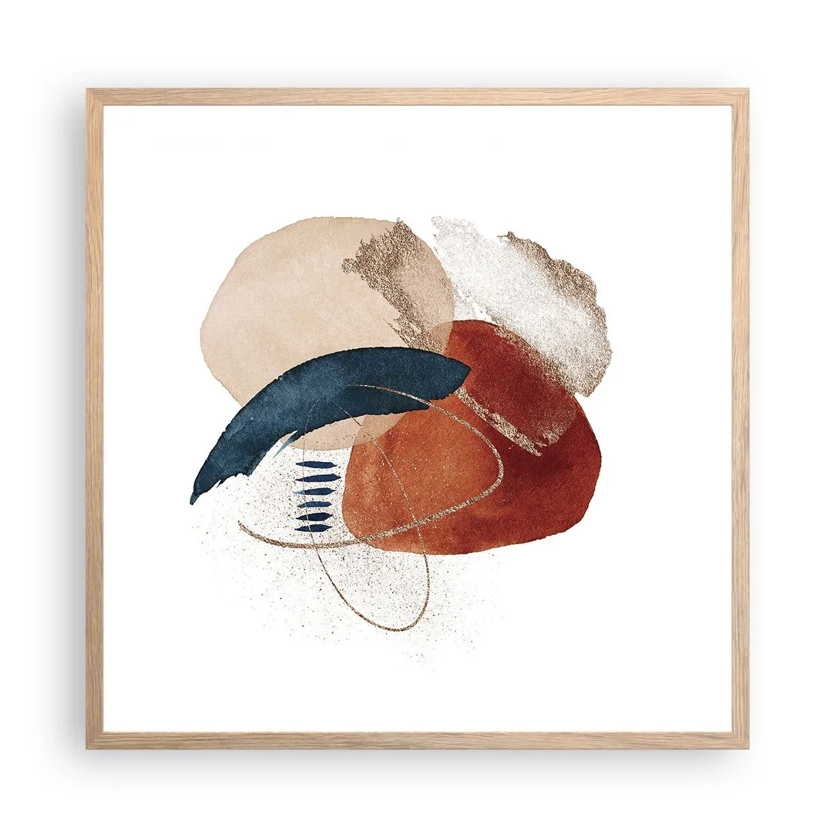 Affisch i ram av ljusek - Oval komposition - 60x60 cm