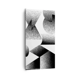 Canvastavla - Bild på duk - Vinklar och ovaler - 65x120 cm