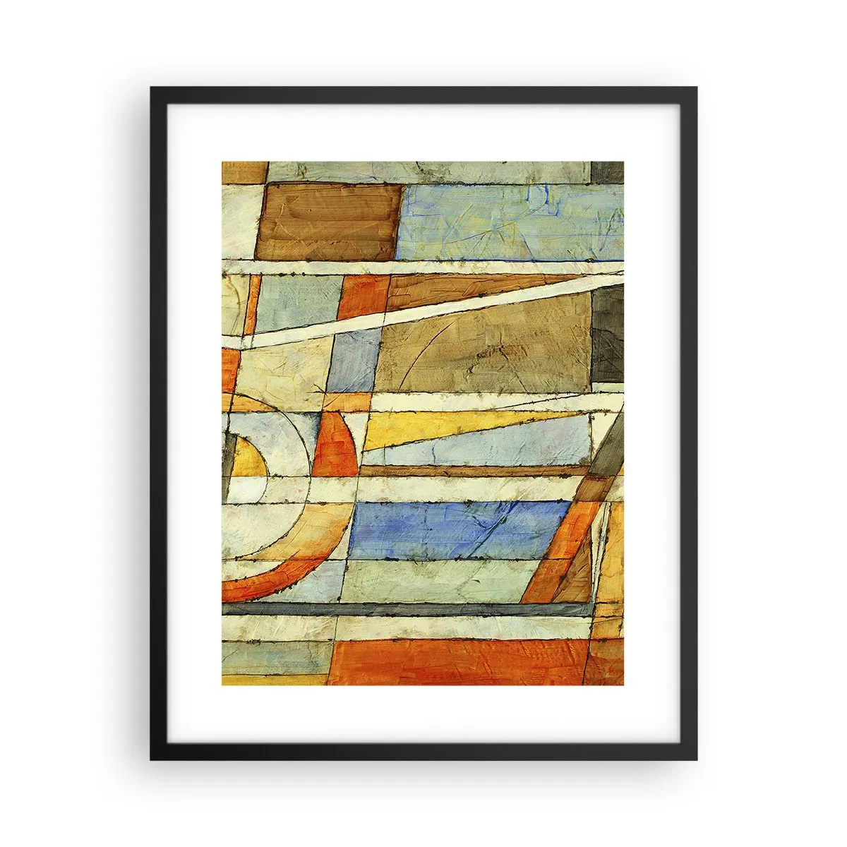 Affisch i svart ram - Kubismen på bygget - 40x50 cm