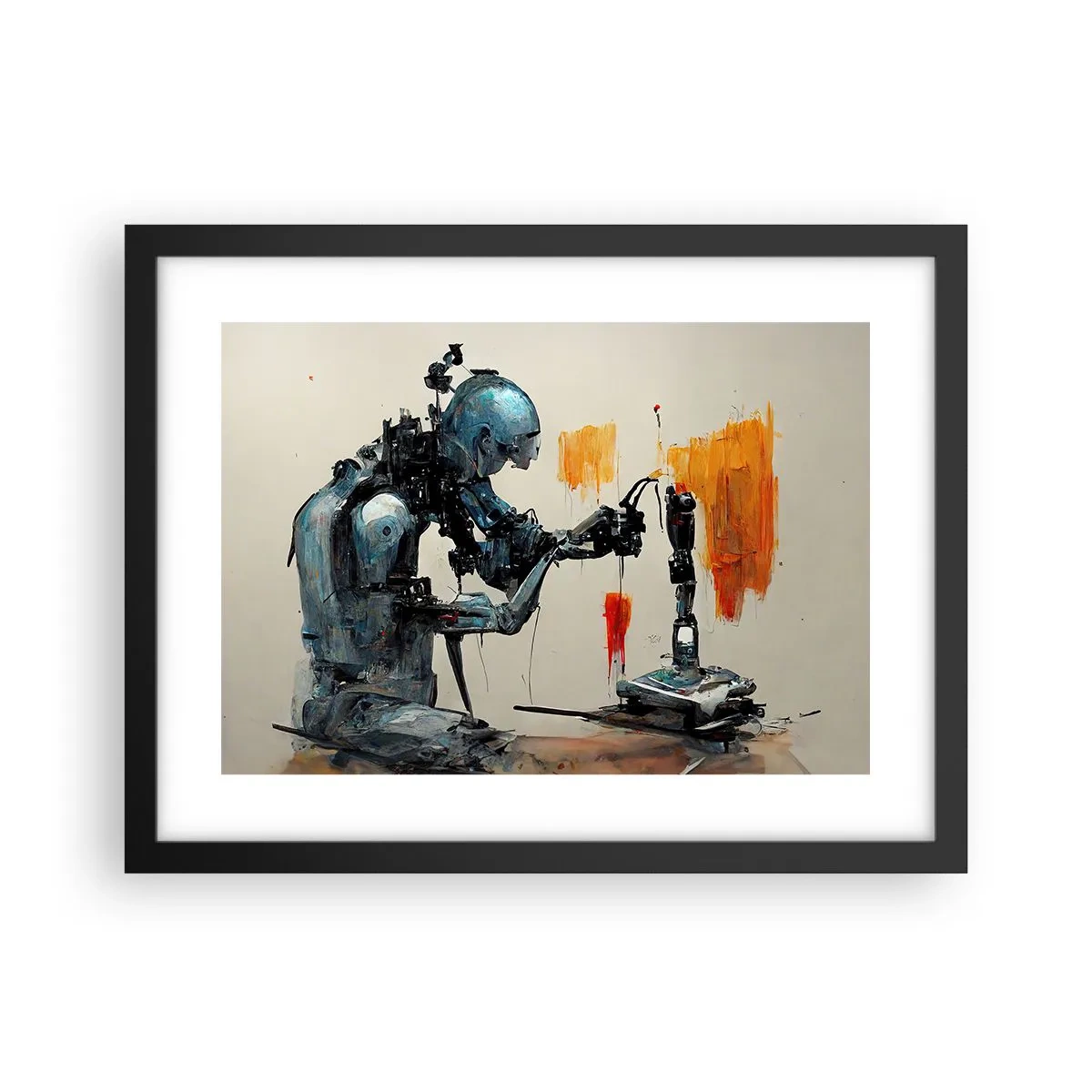 Affisch i svart ram - Kommer i morgon... - 40x30 cm