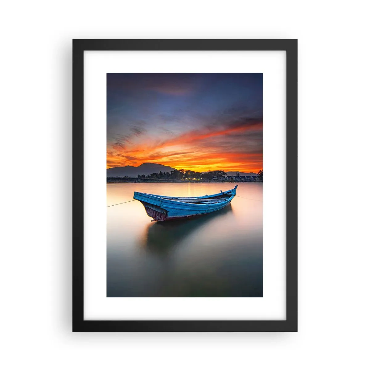 Affisch i svart ram - Det kommer en god natt - 30x40 cm