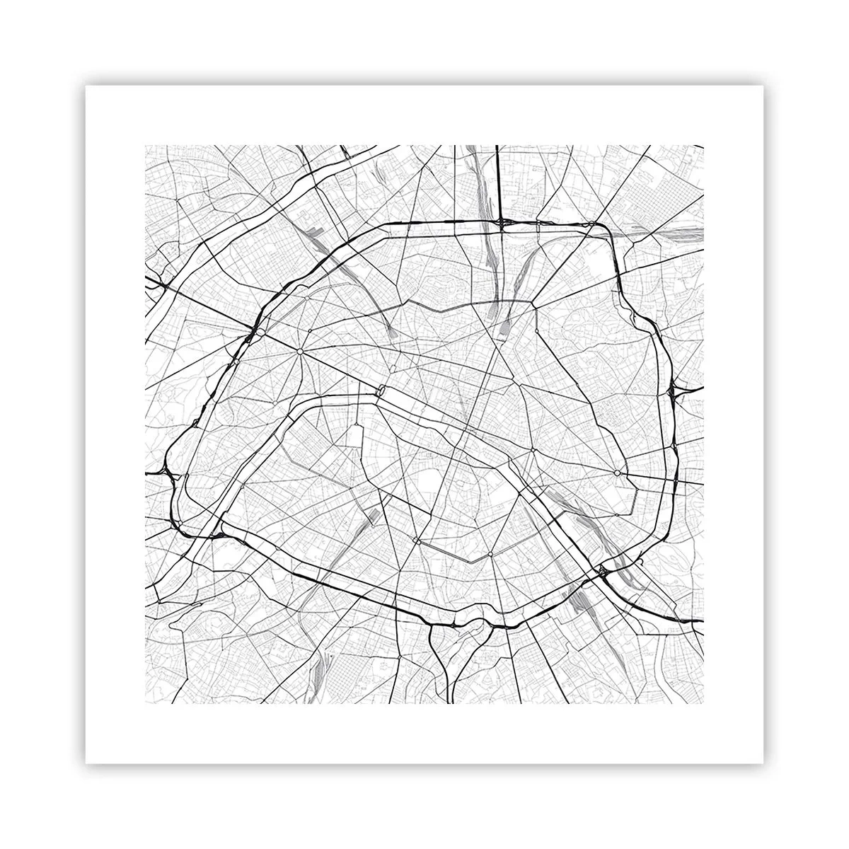 Affisch - Paris blomma - 40x40 cm