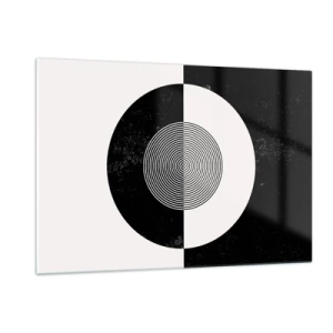 Glastavla - Bild på glas - Harmoni i svart och vitt - 120x80 cm