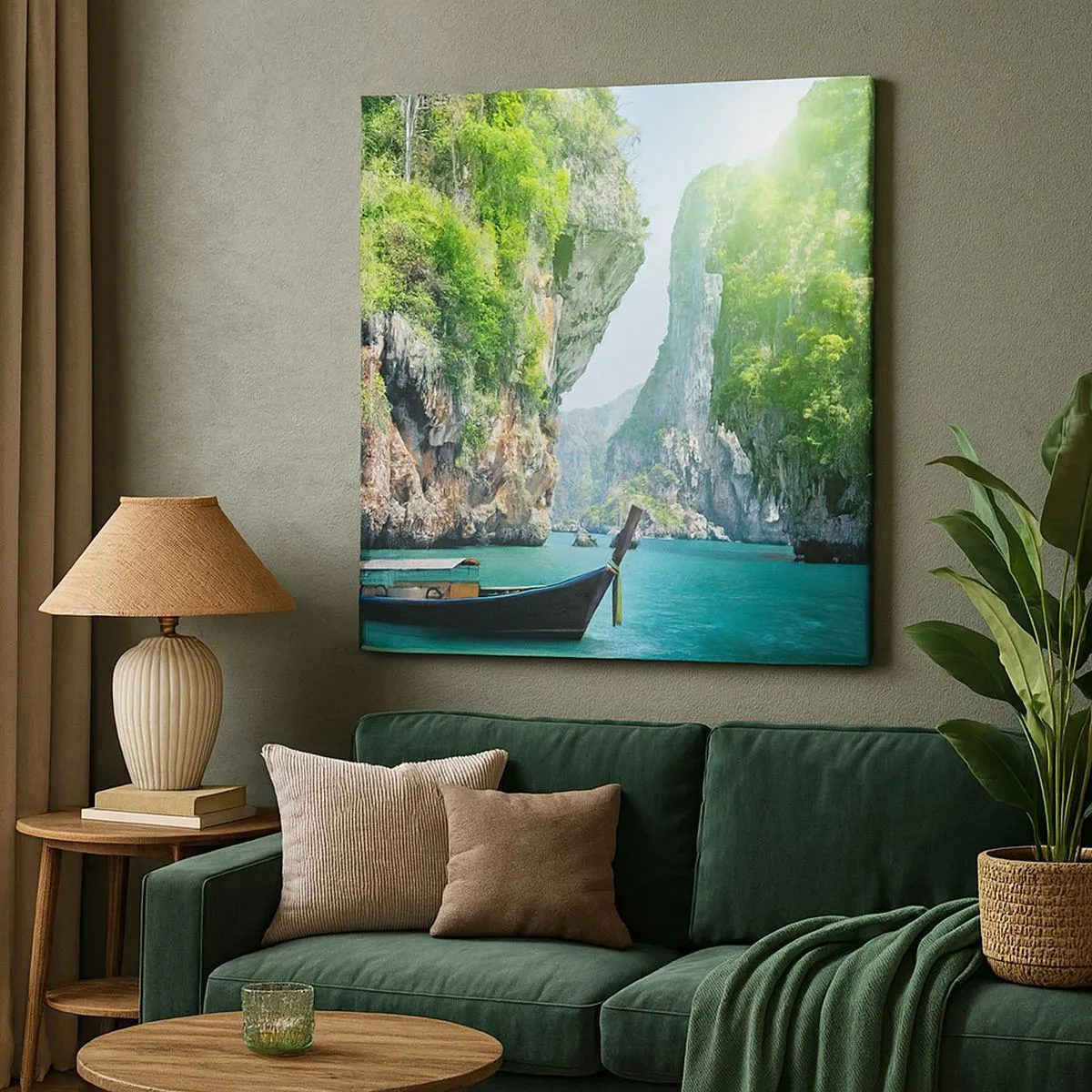 Canvastavla - Bild på duk - Inbjudan till exotisk resa - 30x30 cm