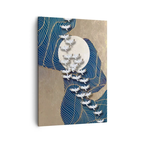 Canvastavla - Bild på duk - Frihet, vandring, gemenskap - 50x70 cm