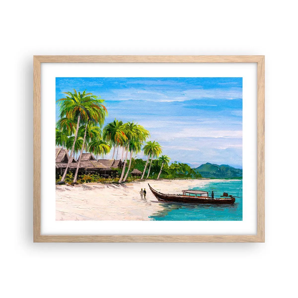 Affisch i ram av ljusek - En exotisk dröm - 50x40 cm