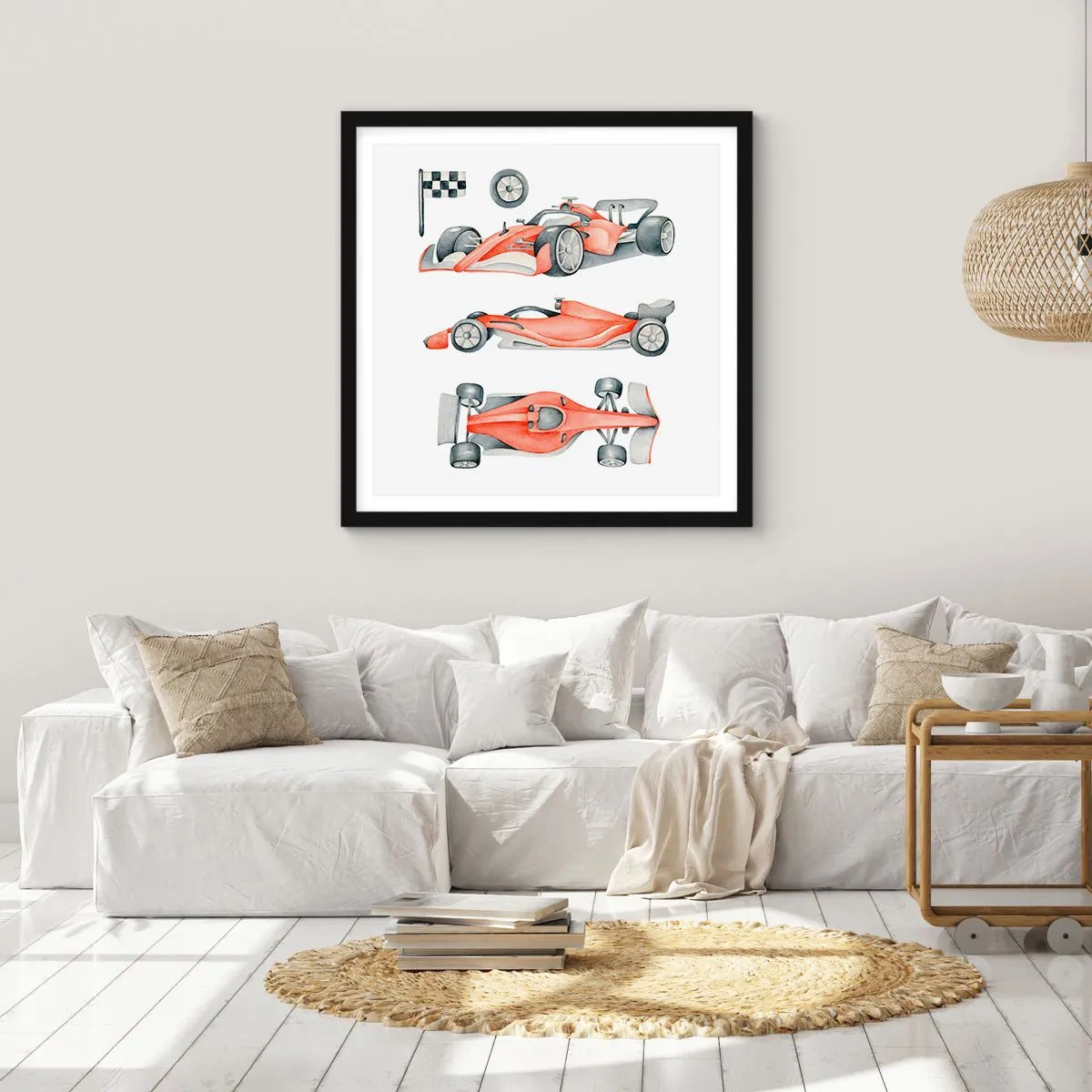 Affisch i svart ram - Att komma ikapp en dröm - 60x60 cm