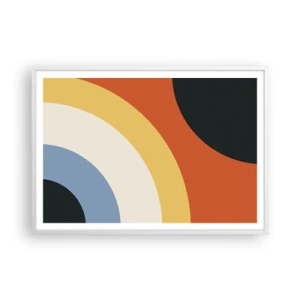 Affisch i vit ram - Mot varandra - 100x70 cm