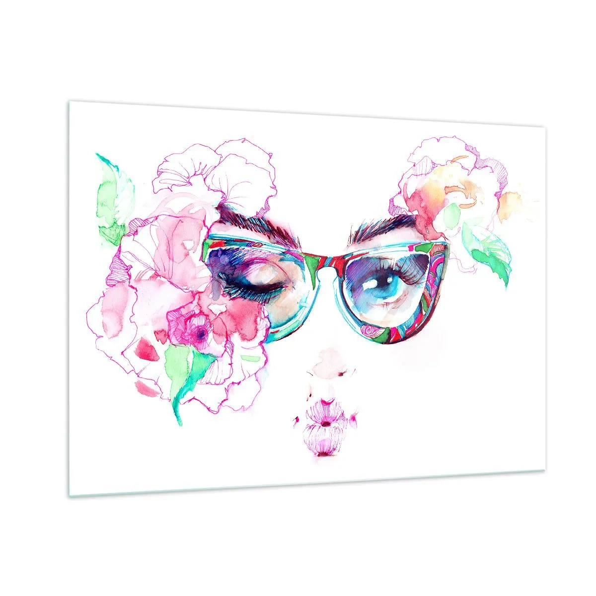 Glastavla - Bild på glas - Frestande löfte - 100x70 cm