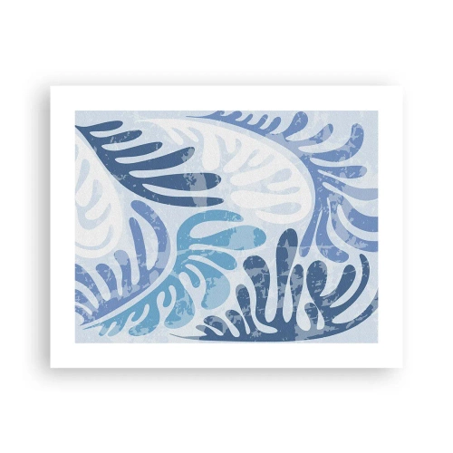 Affisch - Blåa ormbunkar - 50x40 cm