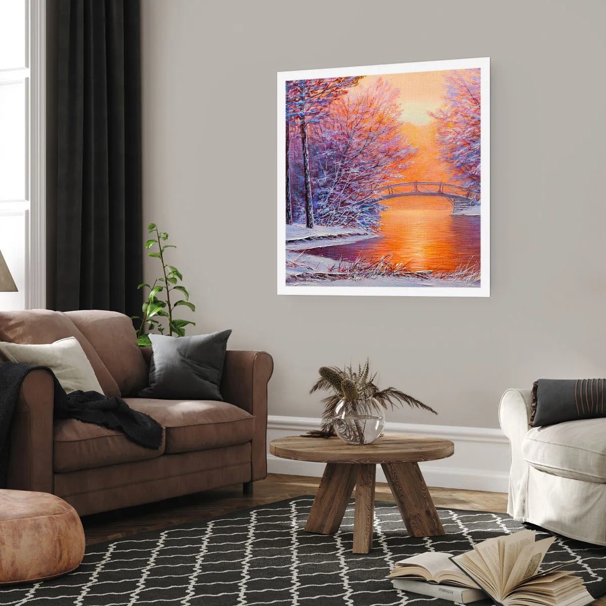 Affisch - Låt oss mötas här - 40x40 cm