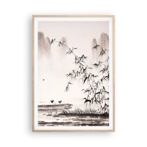 Affisch i ram av ljusek - Risfältens tystnad - 70x100 cm