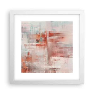 Affisch i vit ram - Dimmigt. Rosa - 30x30 cm