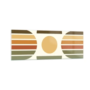 Glastavla - Bild på glas - I jordens färger - 140x50 cm