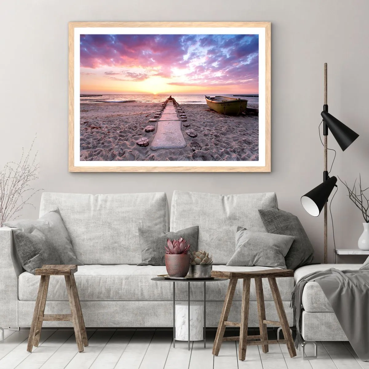 Affisch i ram av ljusek - En stund av djup upplevelse - 100x70 cm