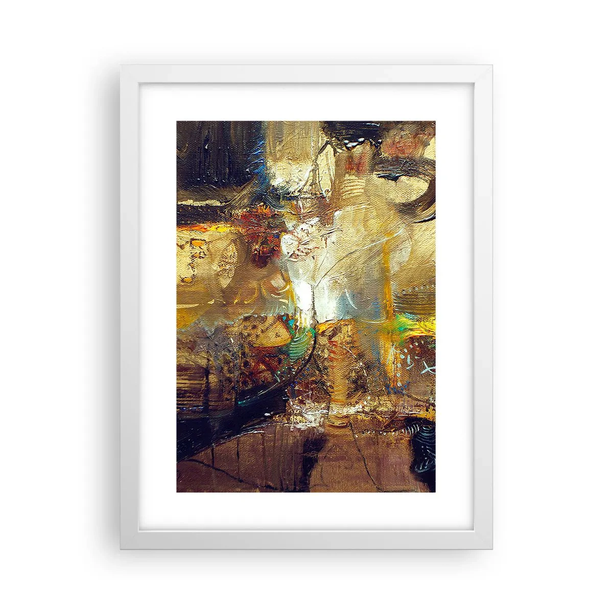 Affisch i vit ram - Kallt, varmare, hett - 30x40 cm