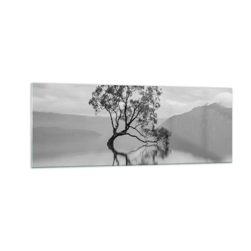 Glastavla - Bild på glas - Det finns ett land - 140x50 cm