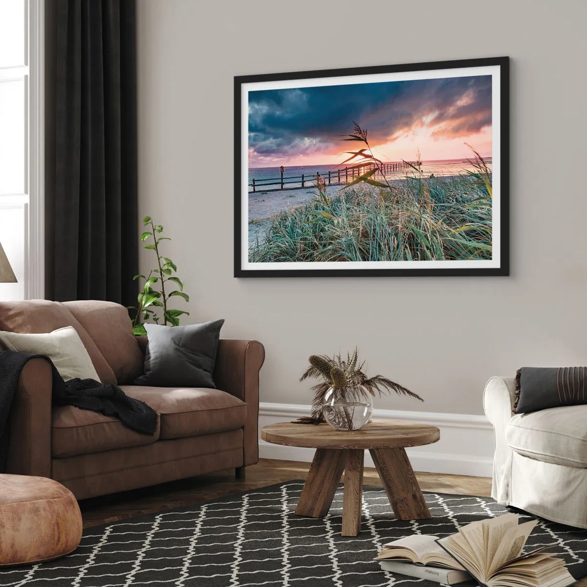 Affisch i svart ram - Försvinner inte med vinden - 70x50 cm