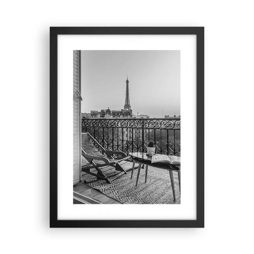 Affisch i svart ram - En eftermiddag i Paris - 30x40 cm