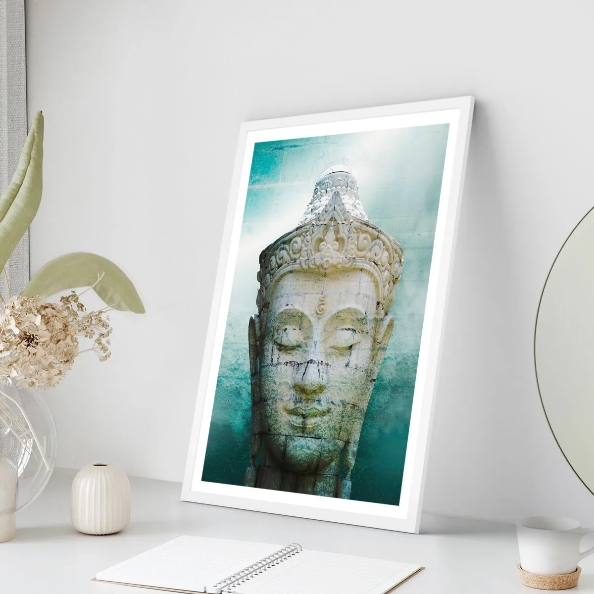 Affisch i vit ram - På jakt efter ljus - 70x100 cm