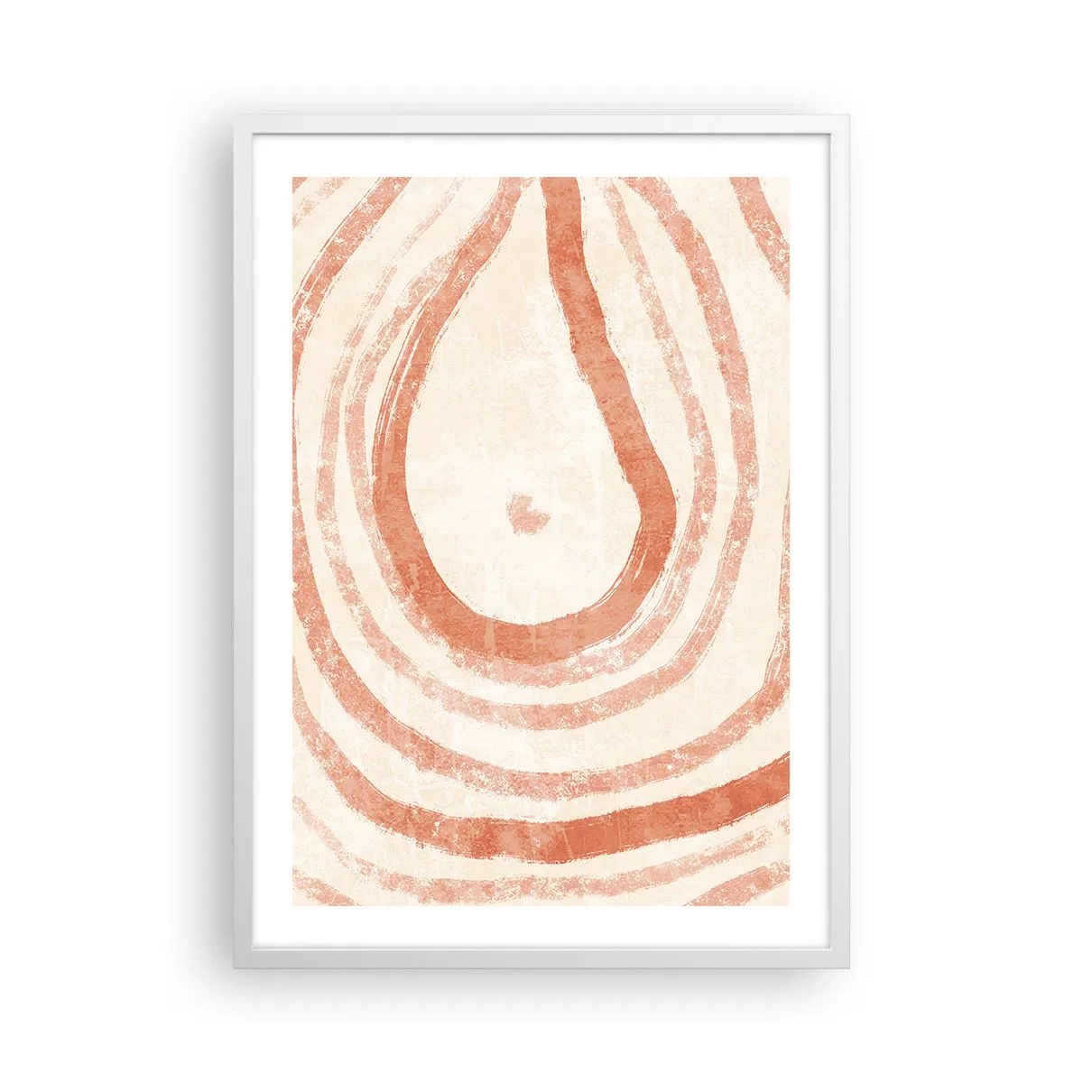 Affisch i vit ram - Korallringar - komposition - 50x70 cm