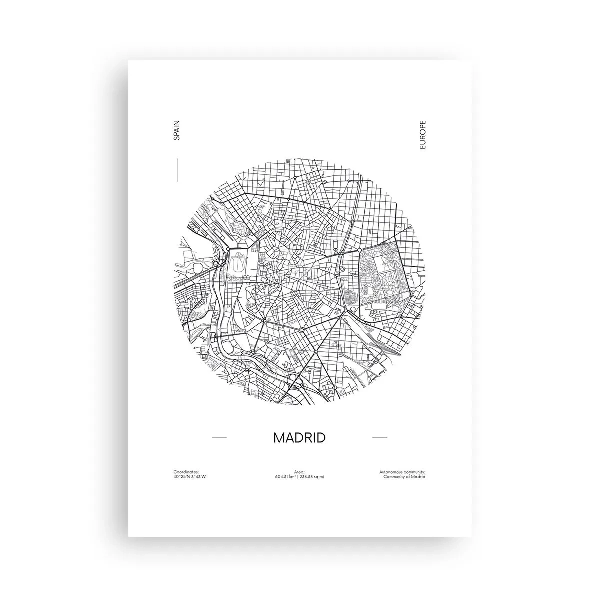Affisch - Madrids anatomi - 50x70 cm