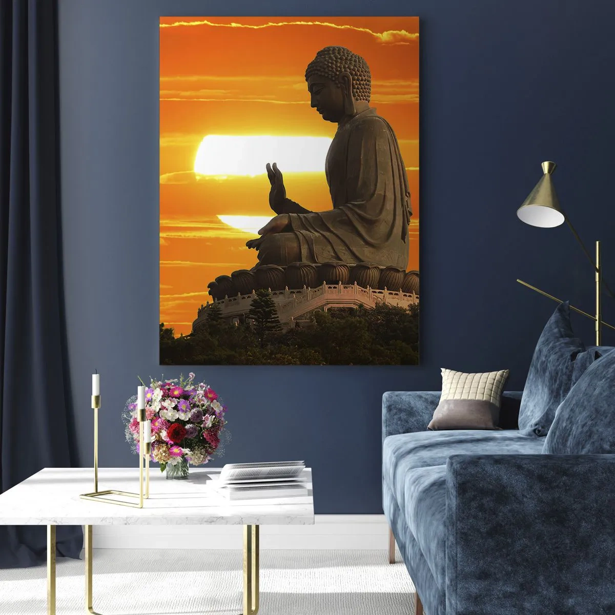 Glastavla - Bild på glas - Utan rädsla för världen - 50x70 cm