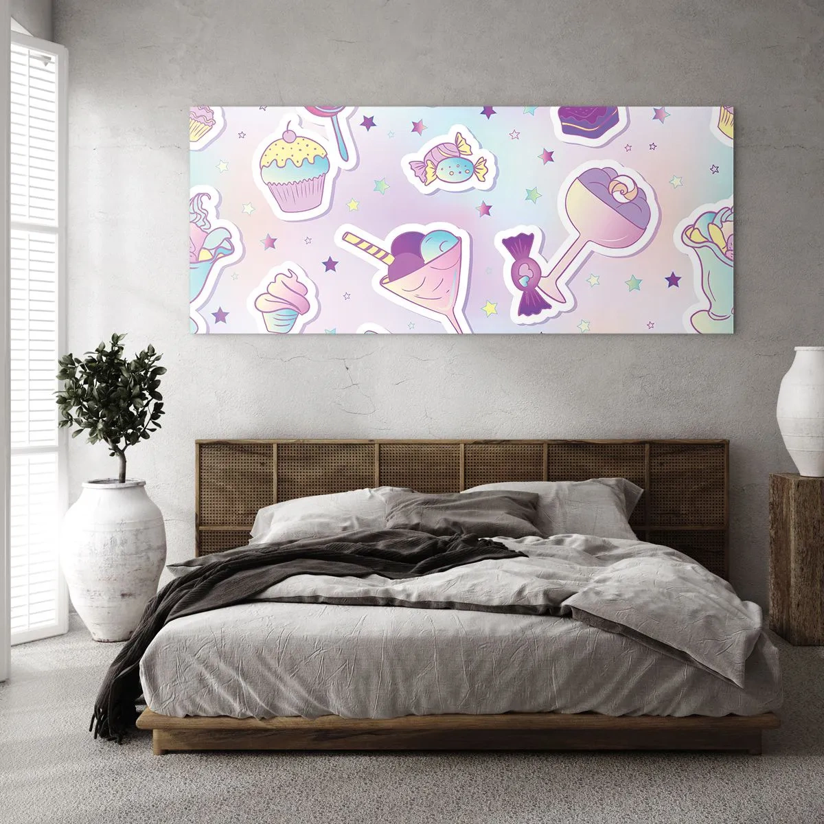 Glastavla - Bild på glas - Skulle vilja ha födelsedag varje dag - 100x40 cm