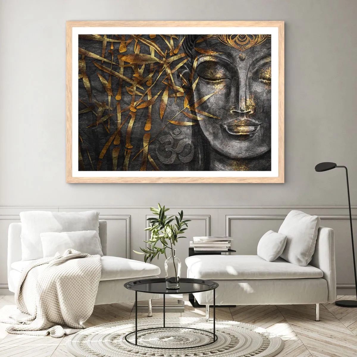 Affisch i ram av ljusek - Känn lugnet - 50x40 cm