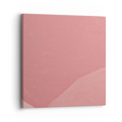 Canvastavla - Bild på duk - Organisk komposition i rosa - 30x30 cm