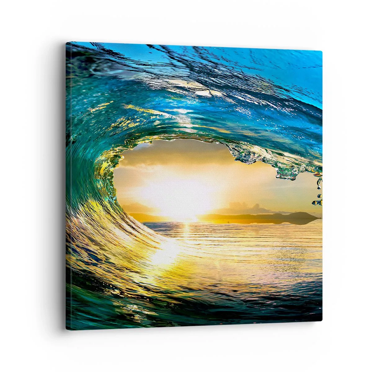 Canvastavla - Bild på duk - I smaragd-guld kristall - 30x30 cm