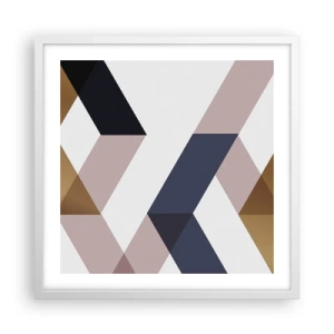 Affisch i vit ram - Plan och vinklar - 50x50 cm