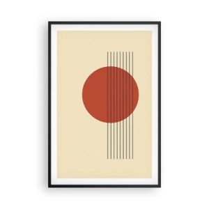 Affisch i svart ram - Cirkel och linjer - 61x91 cm