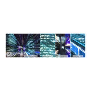 Fototapet Prov Standard Eco - Övergång till hyperrymden - Abstraktion, Stad, Grafik - 100x30 cm