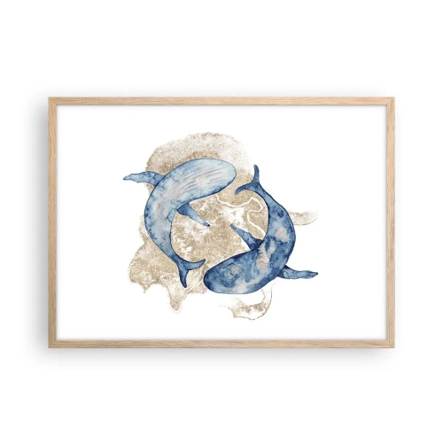 Affisch i ram av ljusek - Vänskap eller kärlek? - 70x50 cm