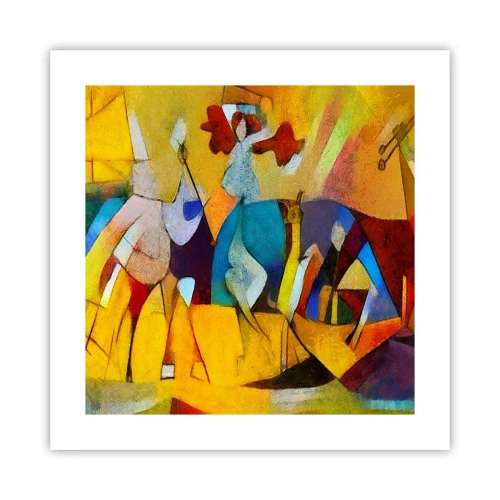 Affisch - Sol - liv -glädje - 40x40 cm