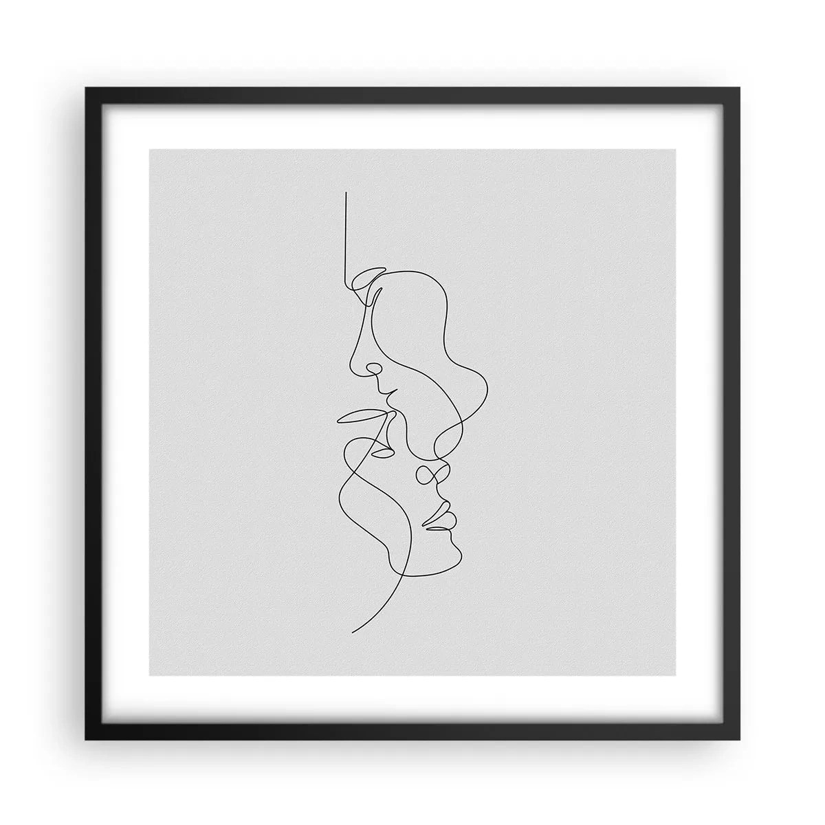 Affisch i svart ram - Sentimentala lustens glöd - 50x50 cm