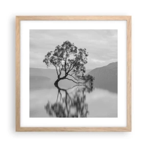 Affisch i ram av ljusek - Det finns ett land - 40x40 cm