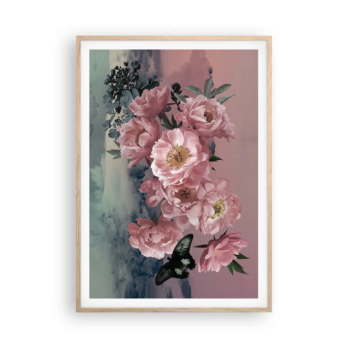 Affisch i ram av ljusek - Romantikens höjdpunkt - 70x100 cm