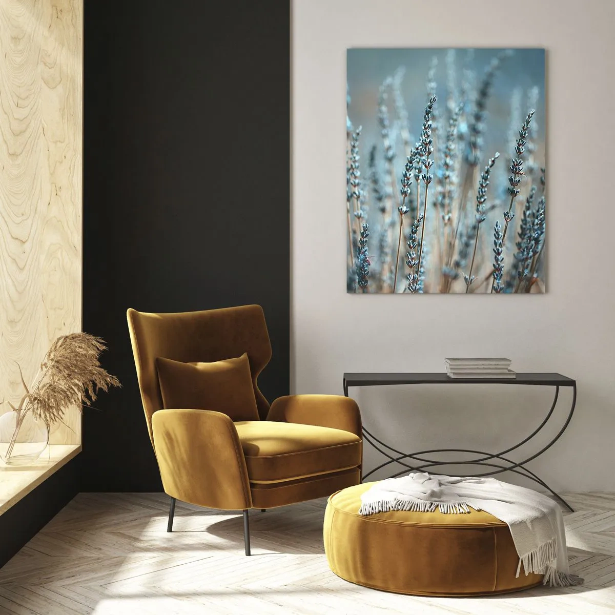 Glastavla - Bild på glas - Doftande åkermark - 80x120 cm