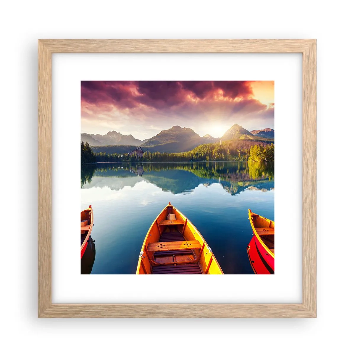 Affisch i ram av ljusek - Ingenting mot naturen - 30x30 cm