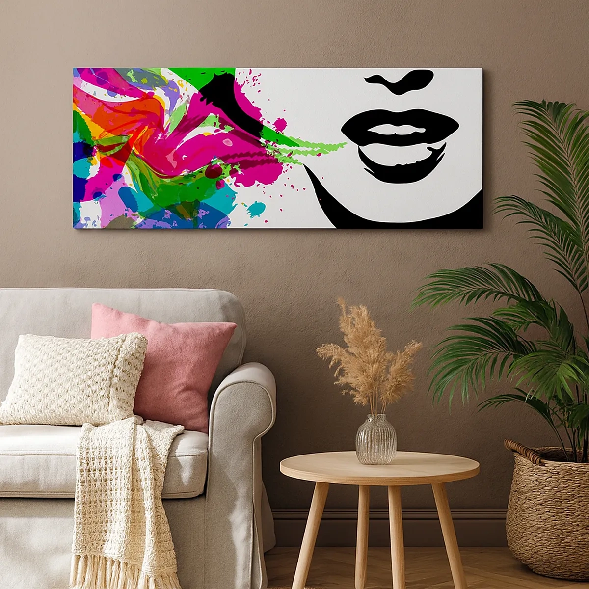 Canvastavla - Bild på duk - Berättelse i regnbågens färger - 30x30 cm