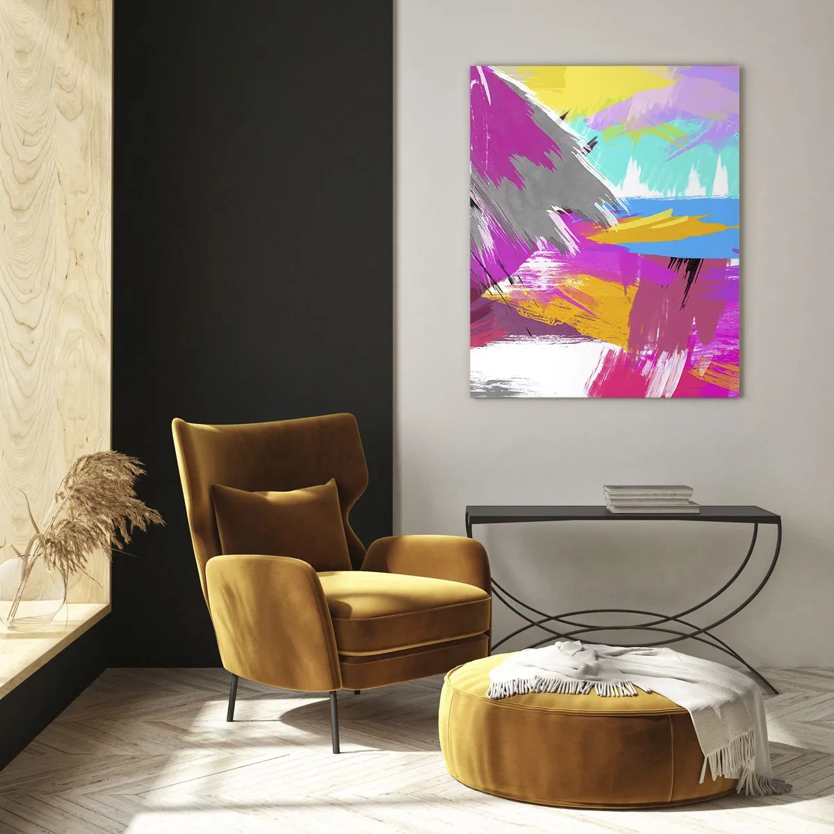 Glastavla - Bild på glas - Stryk, stryk, stryk en gång till - 50x70 cm